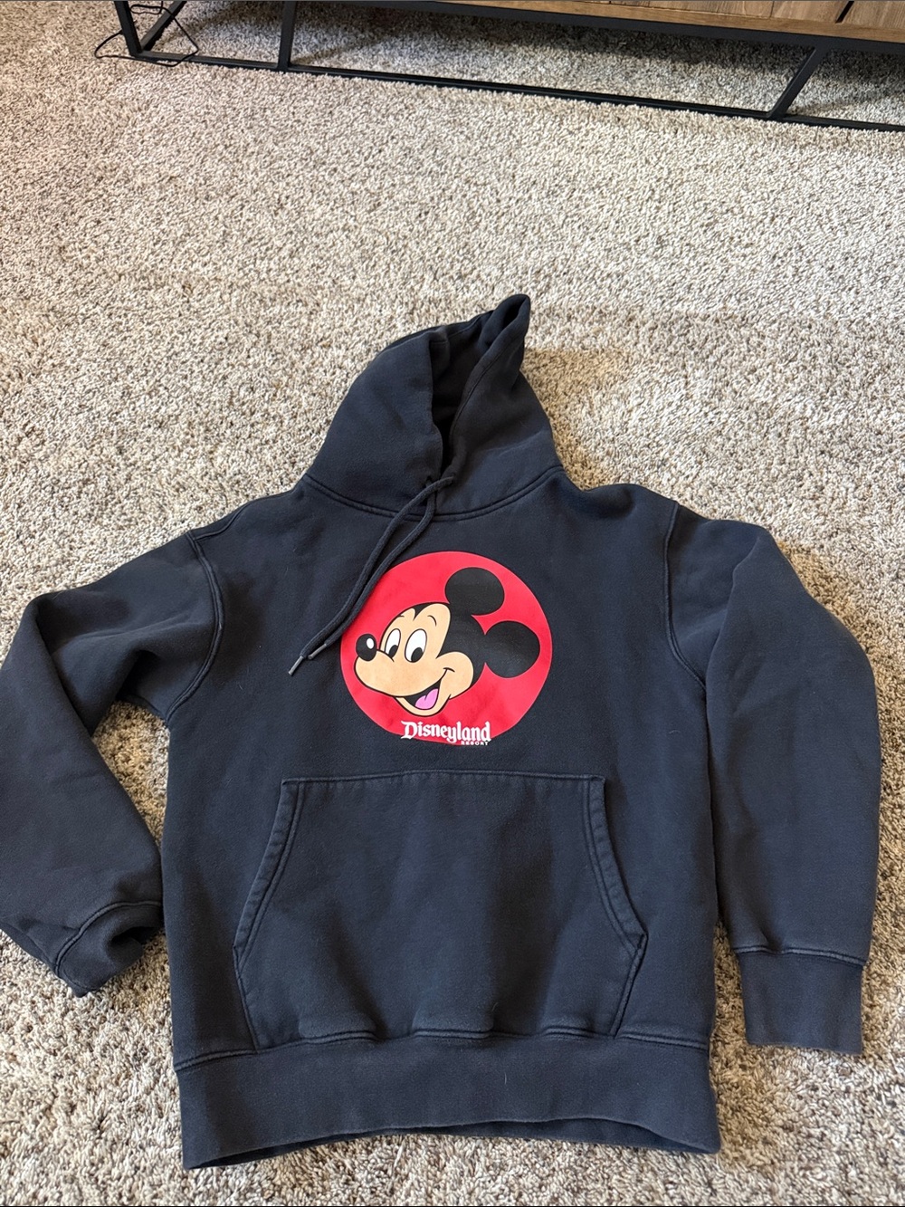 Disney Black Hoodie with Red Mickey Circle Graphic